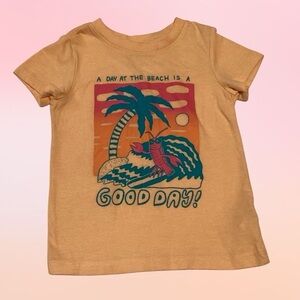 Cat & Jack Light Orange Beach Kids Shirt